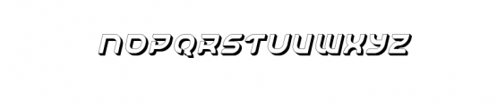 SpaceSurfer_ObliqueShadow.ttf Font UPPERCASE