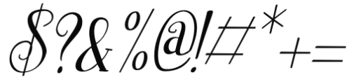 Spinnenkop Italic Font OTHER CHARS