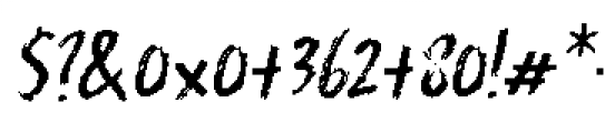 Splinterhand Italic Font OTHER CHARS