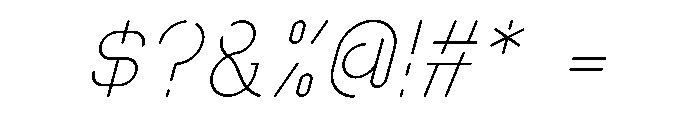 SPACE FUTURE LIGHT Italic Font OTHER CHARS