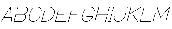 SPACE FUTURE LIGHT Italic Font UPPERCASE