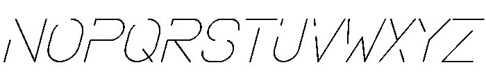 SPACE FUTURE LIGHT Italic Font UPPERCASE