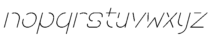 SPACE FUTURE LIGHT Italic Font LOWERCASE