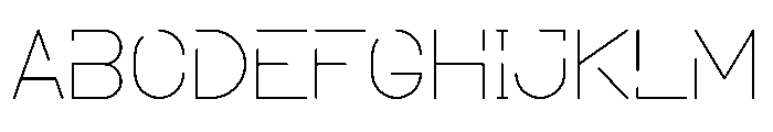 SPACE FUTURE LIGHT Font UPPERCASE