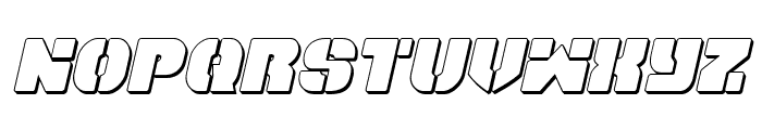 Space Cruiser 3D Italic Font LOWERCASE