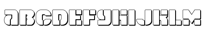 Space Cruiser 3D Font LOWERCASE