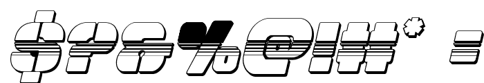 Space Cruiser Chrome Italic Font OTHER CHARS