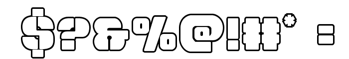 Space Cruiser Outline Font OTHER CHARS