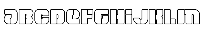 Space Cruiser Outline Font UPPERCASE