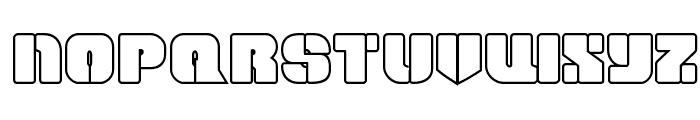 Space Cruiser Outline Font UPPERCASE