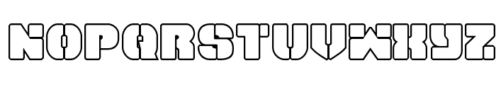 Space Cruiser Outline Font LOWERCASE