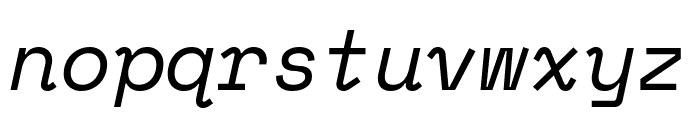 Space Mono Italic Font LOWERCASE