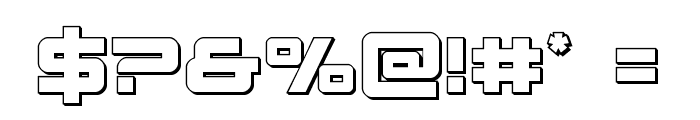 Space Ranger 3D Font OTHER CHARS