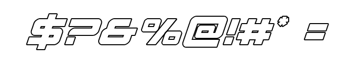 Space Ranger Outline Italic Font OTHER CHARS