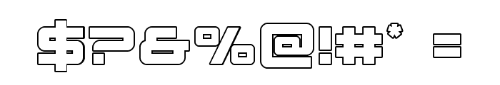 Space Ranger Outline Font OTHER CHARS