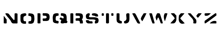 Spacedock Stencil Font UPPERCASE