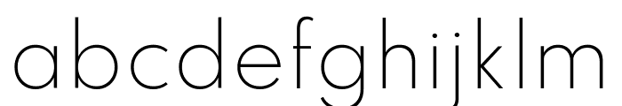 Spartan ExtraLight Font LOWERCASE