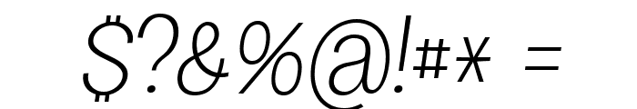 Specify PERSONAL Condensed Light Italic Font OTHER CHARS