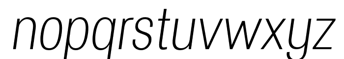 Specify PERSONAL Condensed Light Italic Font LOWERCASE