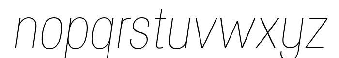 Specify PERSONAL Condensed Thin Italic Font LOWERCASE