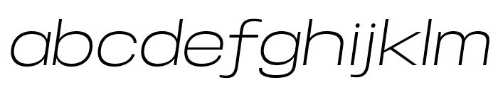 Specify PERSONAL Expanded Light Italic Font LOWERCASE