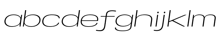 Specify PERSONAL Extraexpanded Light Italic Font LOWERCASE