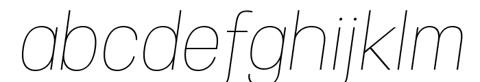 Specify PERSONAL Normal Thin Italic Font LOWERCASE