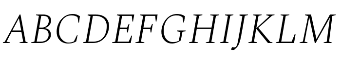 Spectral ExtraLight Italic Font UPPERCASE