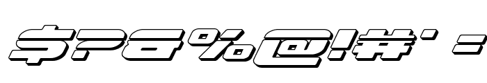 Speed Phreak 3D Italic Font OTHER CHARS