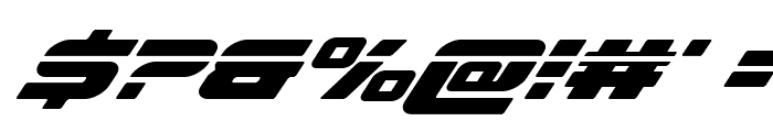 Speed Phreak Condensed Super-Italic Font OTHER CHARS
