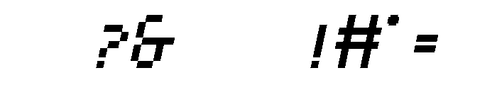 Speed Pixel Italic Font OTHER CHARS