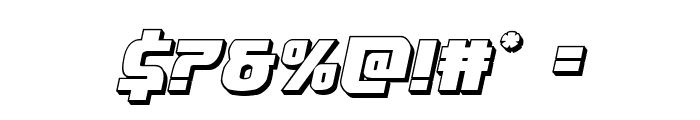 Speedwagon 3D Italic Font OTHER CHARS