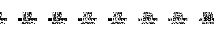 Speeed PERSONAL Regular Font OTHER CHARS