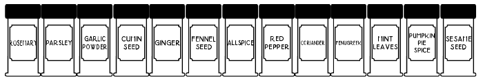 Spice Rack JL Font UPPERCASE