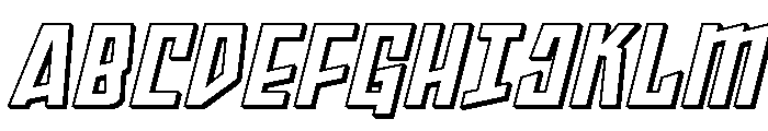 Splashpoint 3D Italic Font UPPERCASE