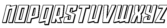 Splashpoint 3D Italic Font LOWERCASE