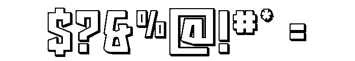Splashpoint 3D Font OTHER CHARS
