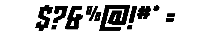 Splashpoint Bold Italic Font OTHER CHARS