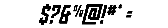 Splashpoint Condensed Italic Font OTHER CHARS
