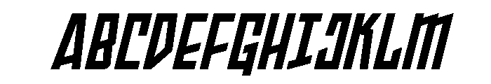 Splashpoint Condensed Italic Font UPPERCASE