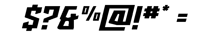 Splashpoint Expanded Italic Font OTHER CHARS