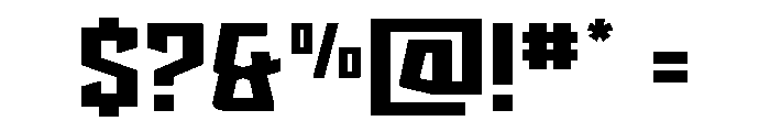 Splashpoint Expanded Font OTHER CHARS