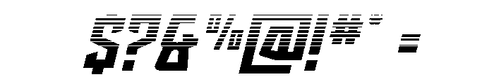 Splashpoint Halftone Italic Font OTHER CHARS