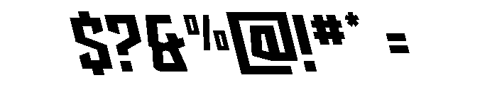 Splashpoint Leftalic Font OTHER CHARS