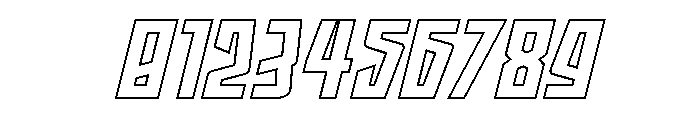 Splashpoint Outline Italic Font OTHER CHARS