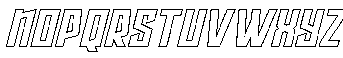Splashpoint Outline Italic Font UPPERCASE