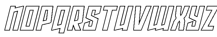 Splashpoint Outline Italic Font LOWERCASE