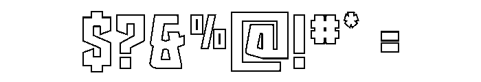 Splashpoint Outline Font OTHER CHARS