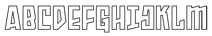 Splashpoint Outline Font UPPERCASE