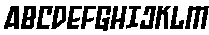 Splashpoint Semi-Italic Font UPPERCASE